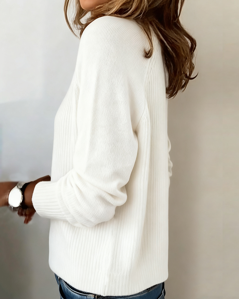 Stylowy Sweter z knapp w raglanermer