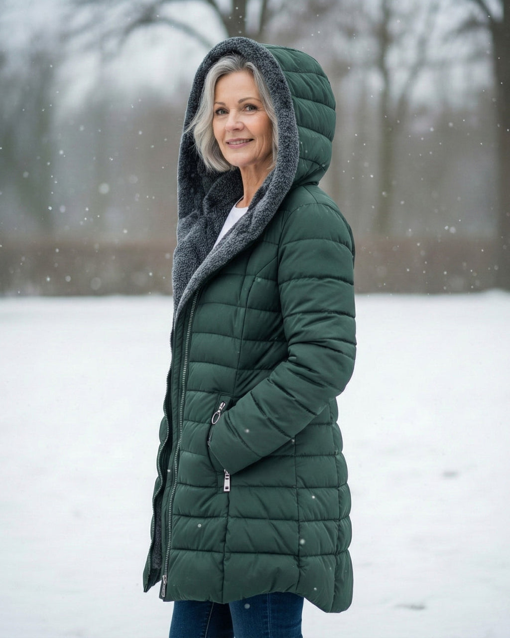 ScandiWear | Pufferkåpe z fleecefôr