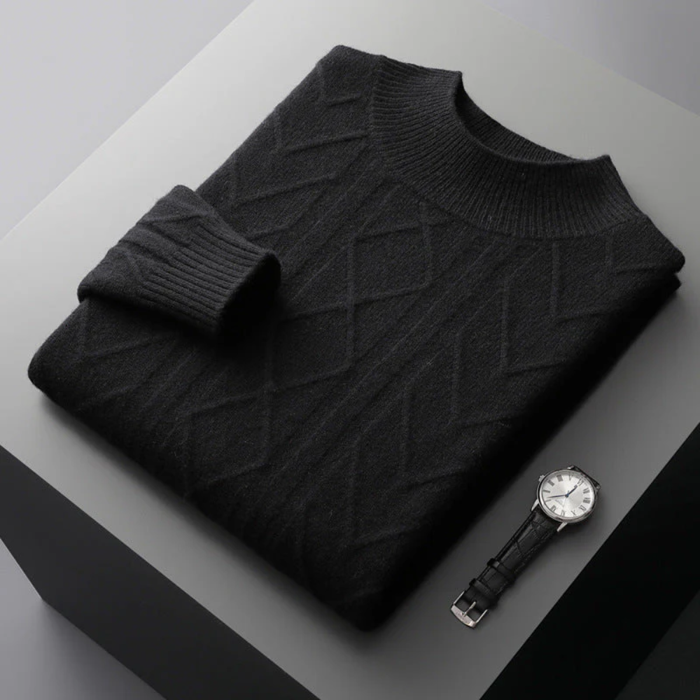 Mizar | Wzorzysty sweter kaszmirowy