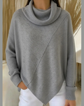 Sweter z asymmetrisk kołnierz