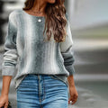 Casual Gradient Dzianinowy Sweter