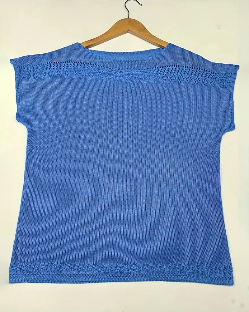 Sweter z Krótki rękaw, Jednolity