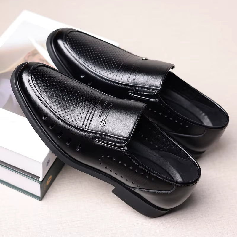 Luftige SkinnButy dla mężczyzn z Skjult 6 cm Løft – Elegancki Slip-on dla Lato w Jobb