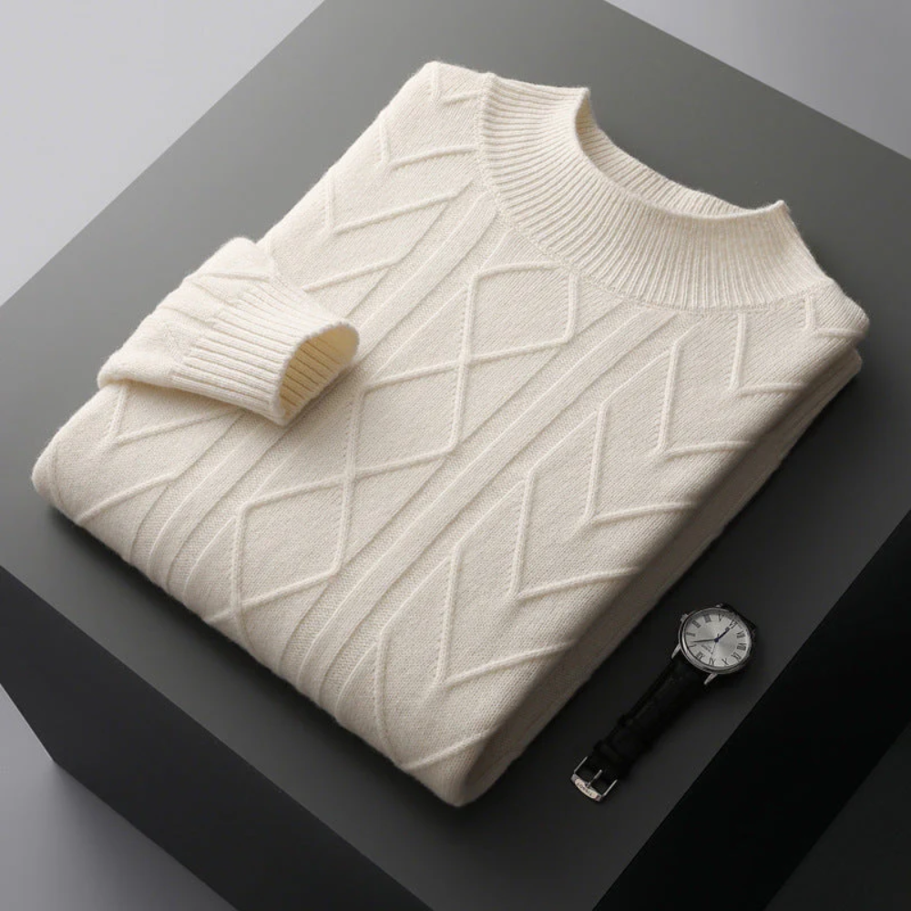 Mizar | Wzorzysty sweter kaszmirowy