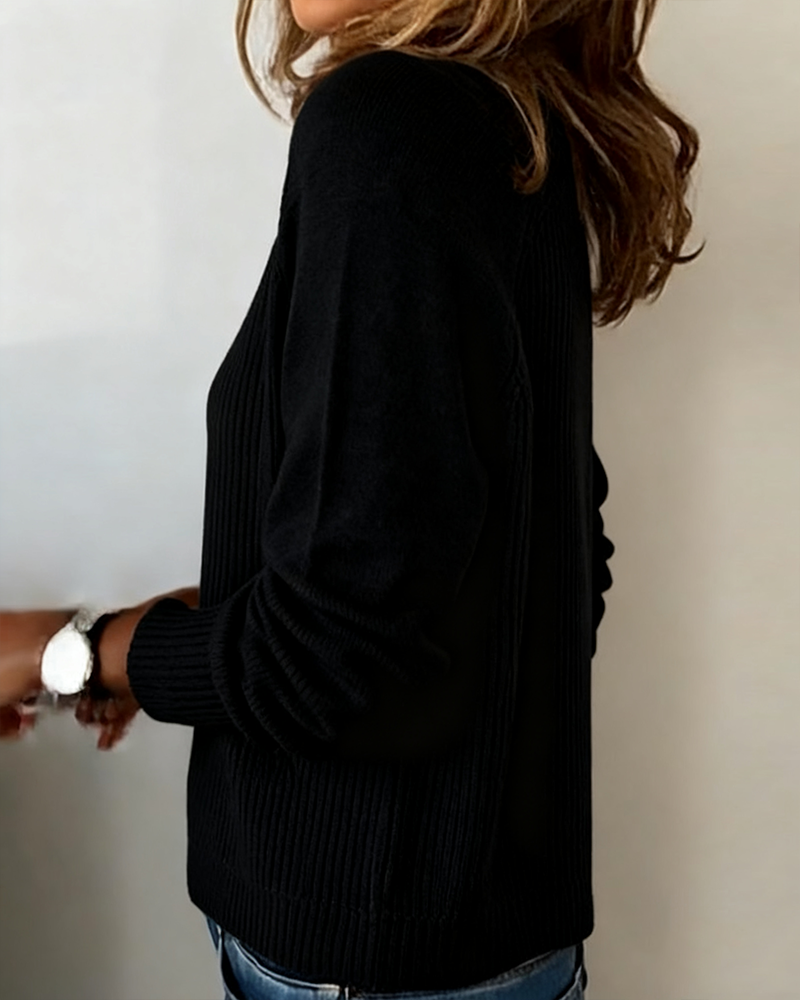 Stylowy Sweter z knapp w raglanermer