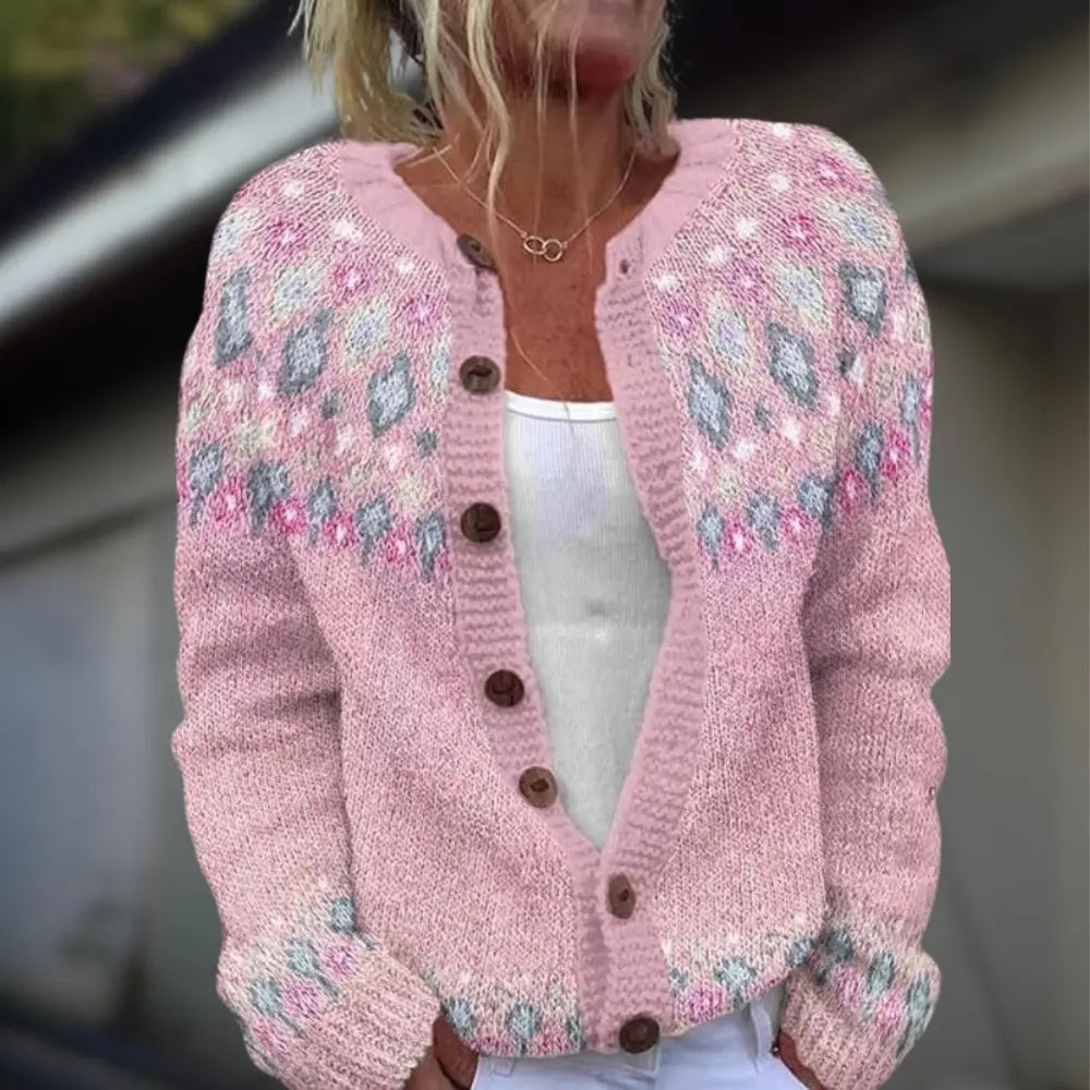 Anja™ | Sweter rozpinany we wzory