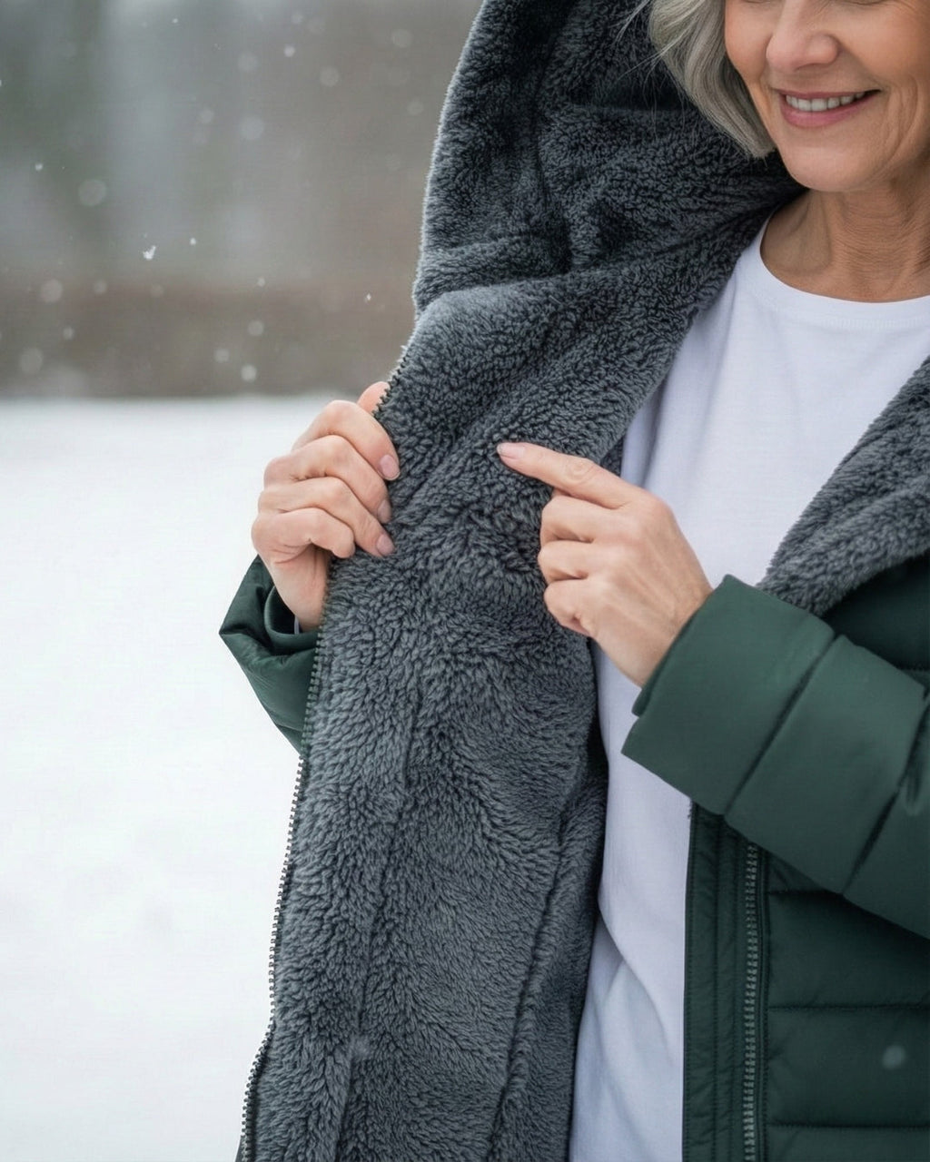ScandiWear | Pufferkåpe z fleecefôr