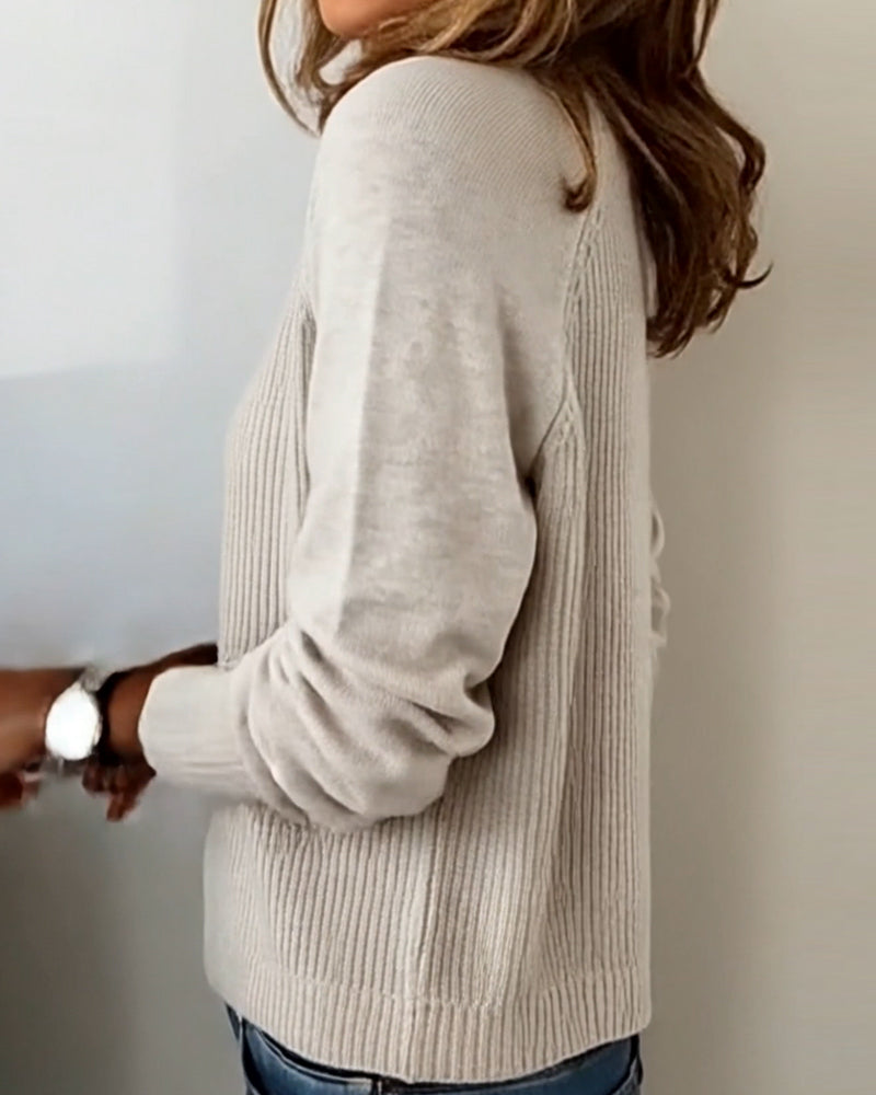 Stylowy Sweter z knapp w raglanermer