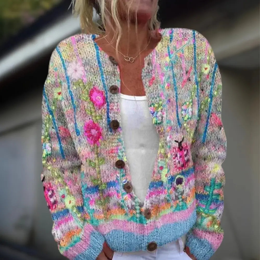 Anja™ | Sweter rozpinany we wzory