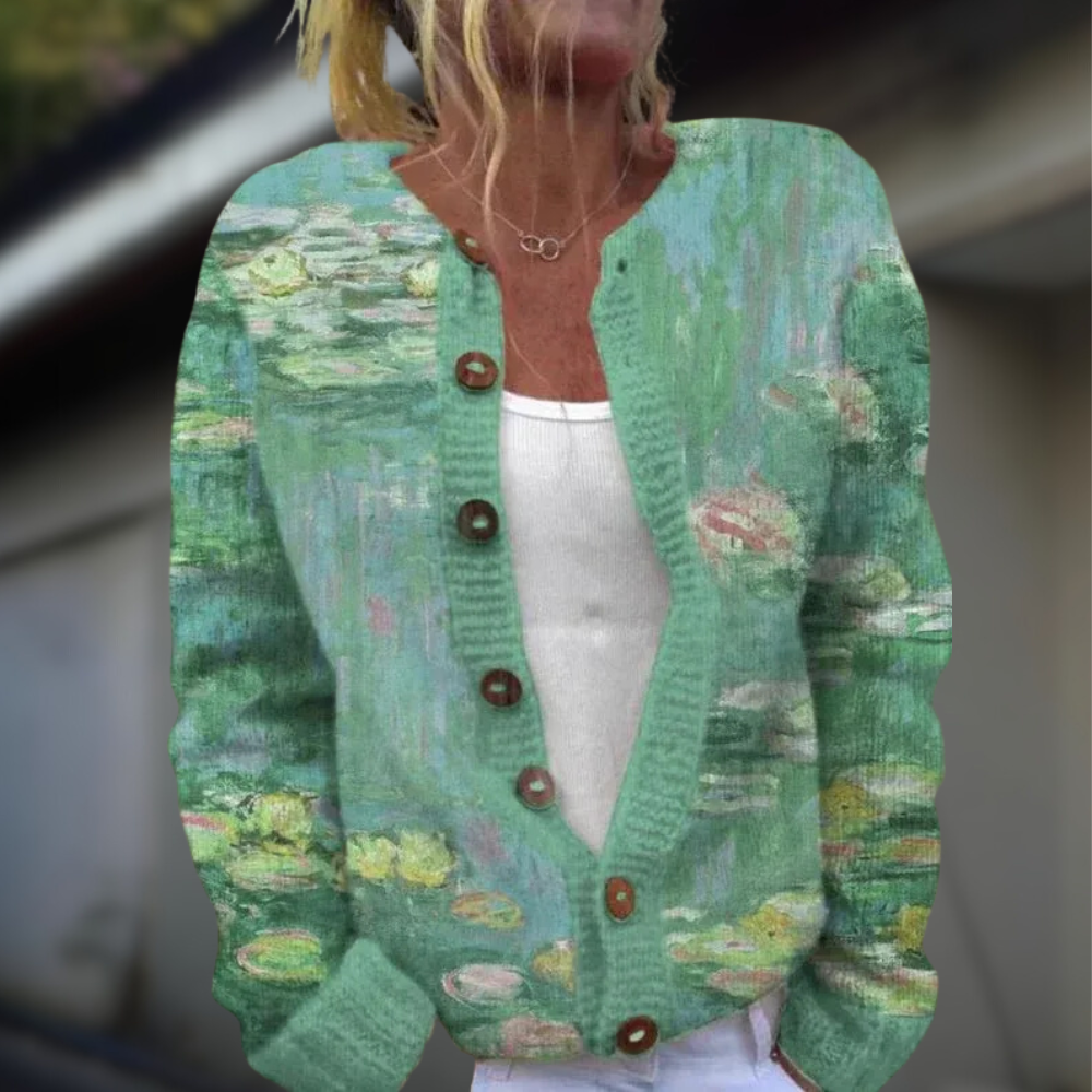 Anja™ | Sweter rozpinany we wzory