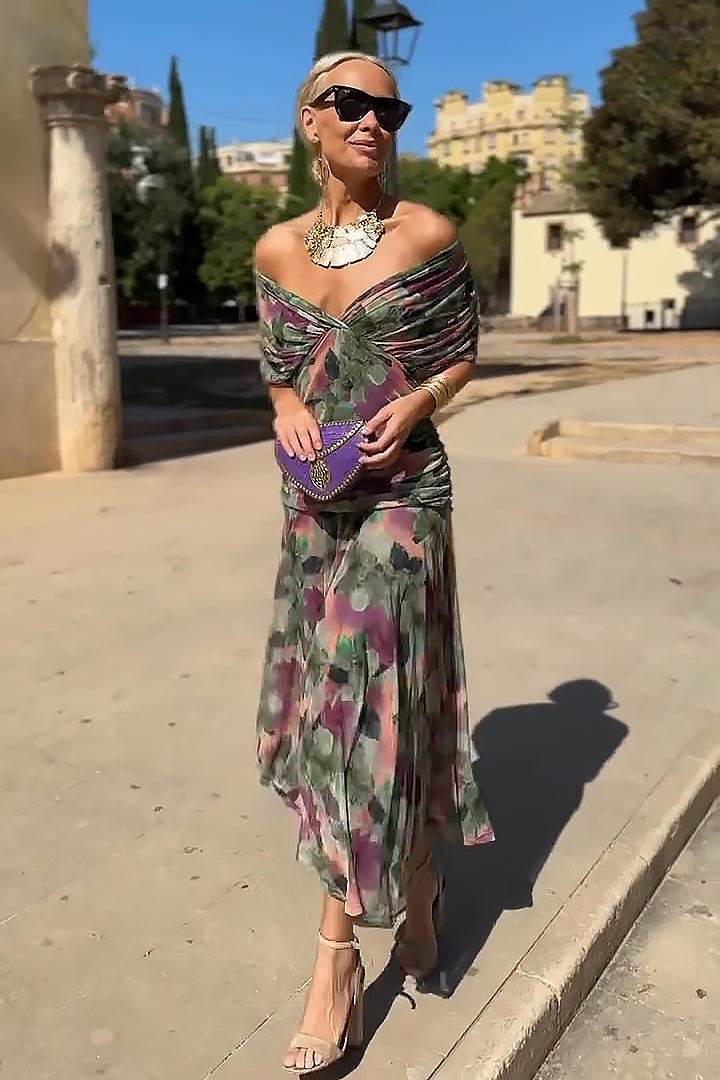 Louise | Elegancka sukienka maxi z dekoltem V