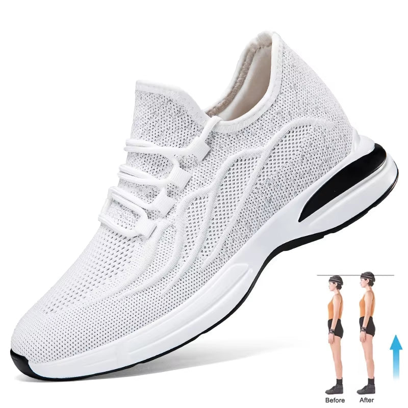 Lato Buty dla mężczyzn z Skjult Hælløft – Oddychający Mesh sneakersyy z 7 cm Høydeøkning