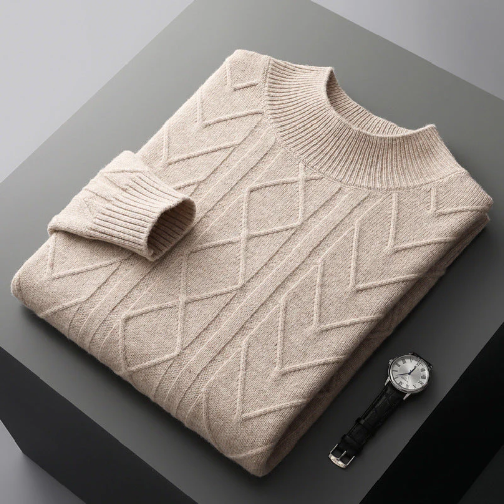 Mizar | Wzorzysty sweter kaszmirowy