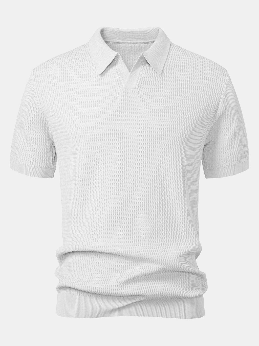 Golf jacquardDzianinowy Dekolt w serek polo-koszula w wąski Krój taperet Spodnie