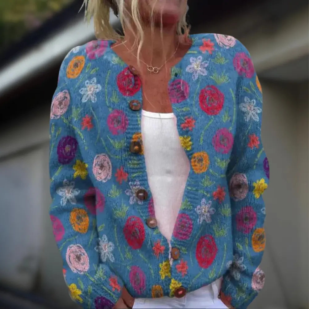 Anja™ | Sweter rozpinany we wzory