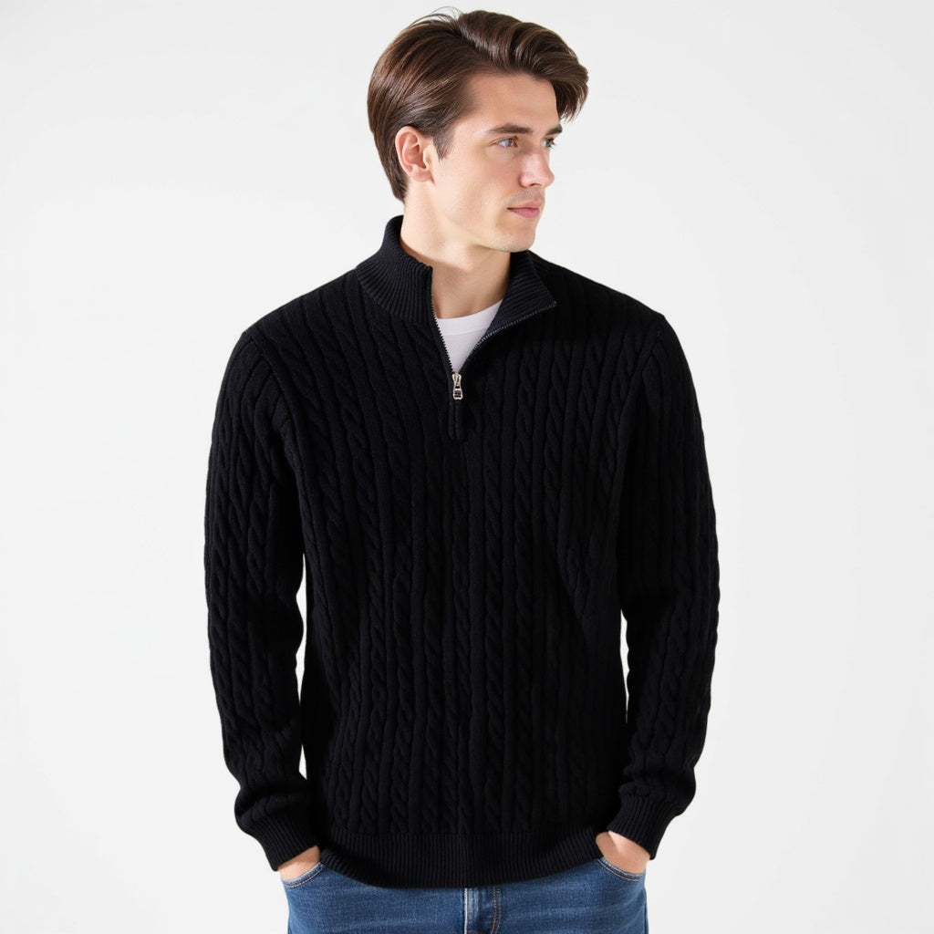 TAEBAEK – KabelDzianinowy zip-Sweter