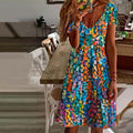 Kolorowa sukienka vintage