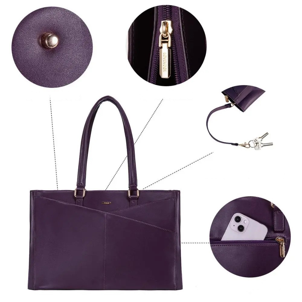 Elegancki Fioletowy Laptop-Torebka