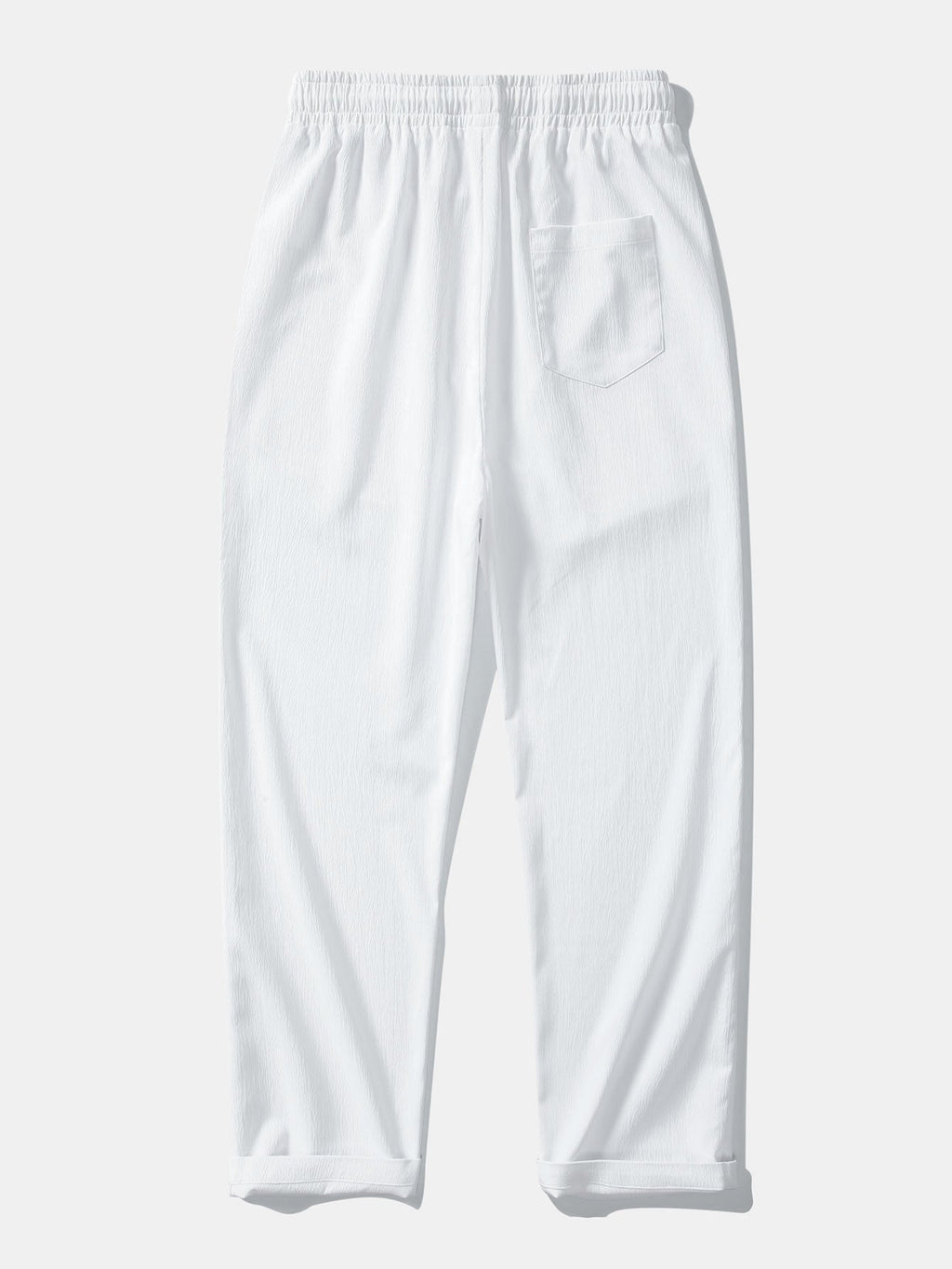Lennen-rayon-blanding koszula z guziki w krøllete tekstur, Spodnie z rette ben