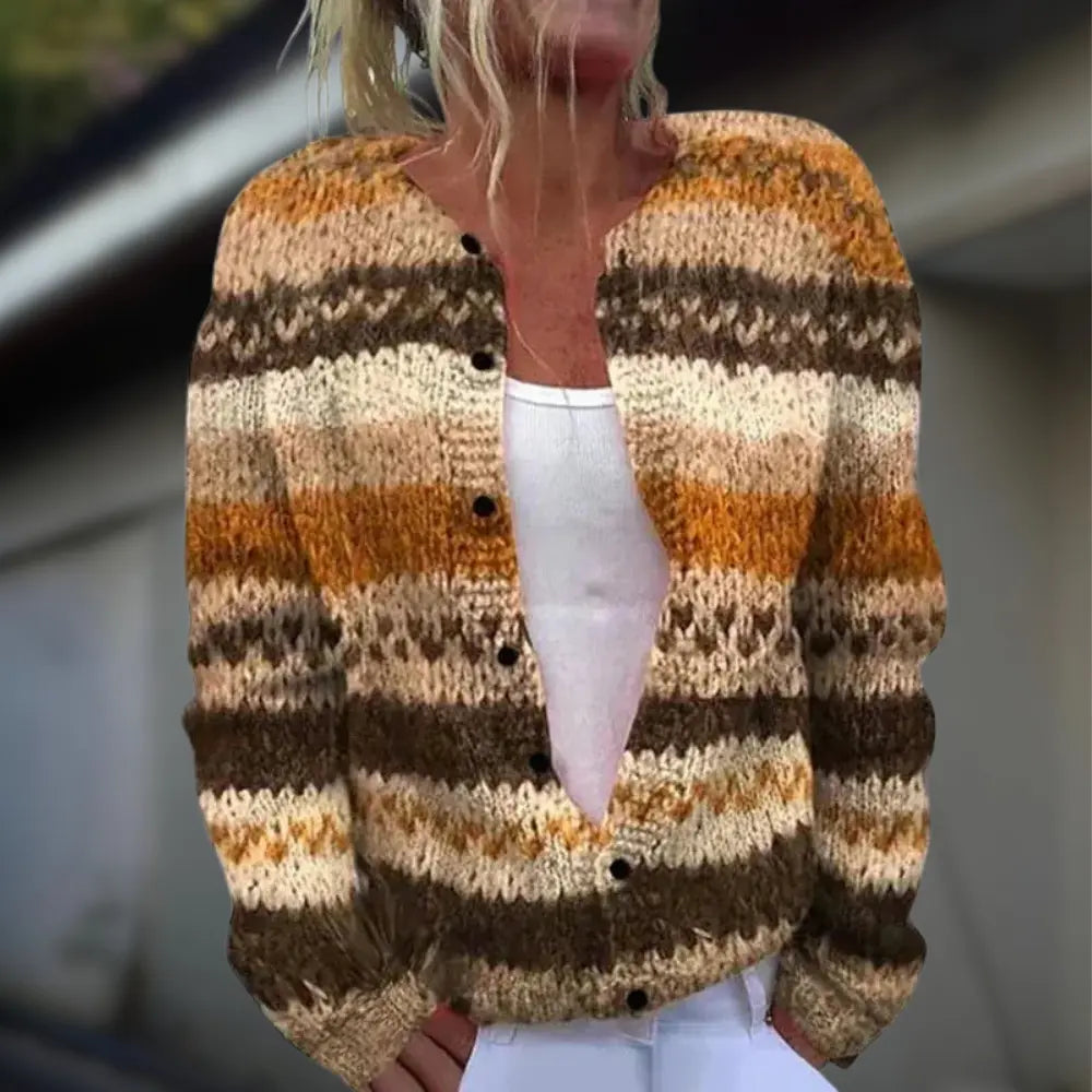 Anja™ | Sweter rozpinany we wzory