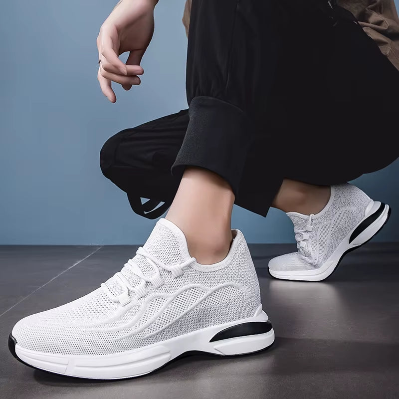 Lato Buty dla mężczyzn z Skjult Hælløft – Oddychający Mesh sneakersyy z 7 cm Høydeøkning