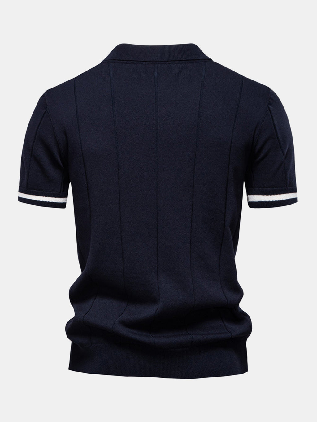 KontrastKolort bånd z zamek błyskawiczny Dzianinowy polokoszula w slim fit tilspissede Spodnie