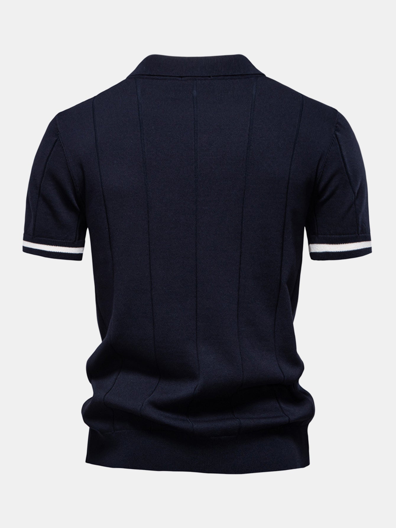 KontrastKolort bånd z zamek błyskawiczny Dzianinowy polokoszula w slim fit tilspissede Spodnie