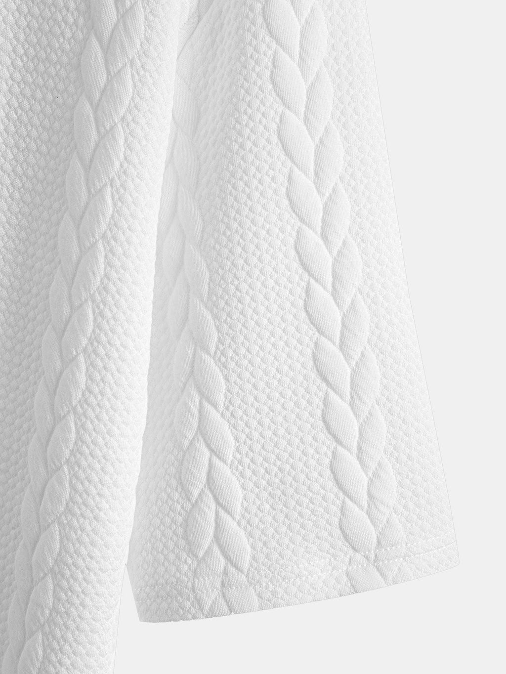 Avslappet Krój mellomlangt erme Twist jacquard T-shirt w szorty
