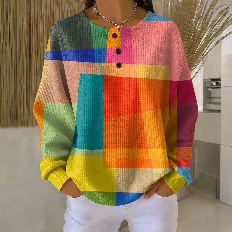 Kolorowy vintage Sweter