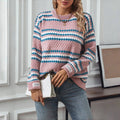 Casualowy W paski StrikkeSweter
