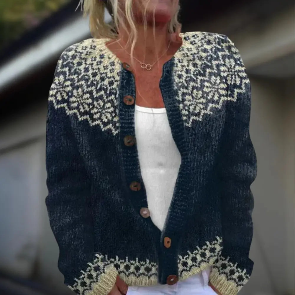 Anja™ | Sweter rozpinany we wzory