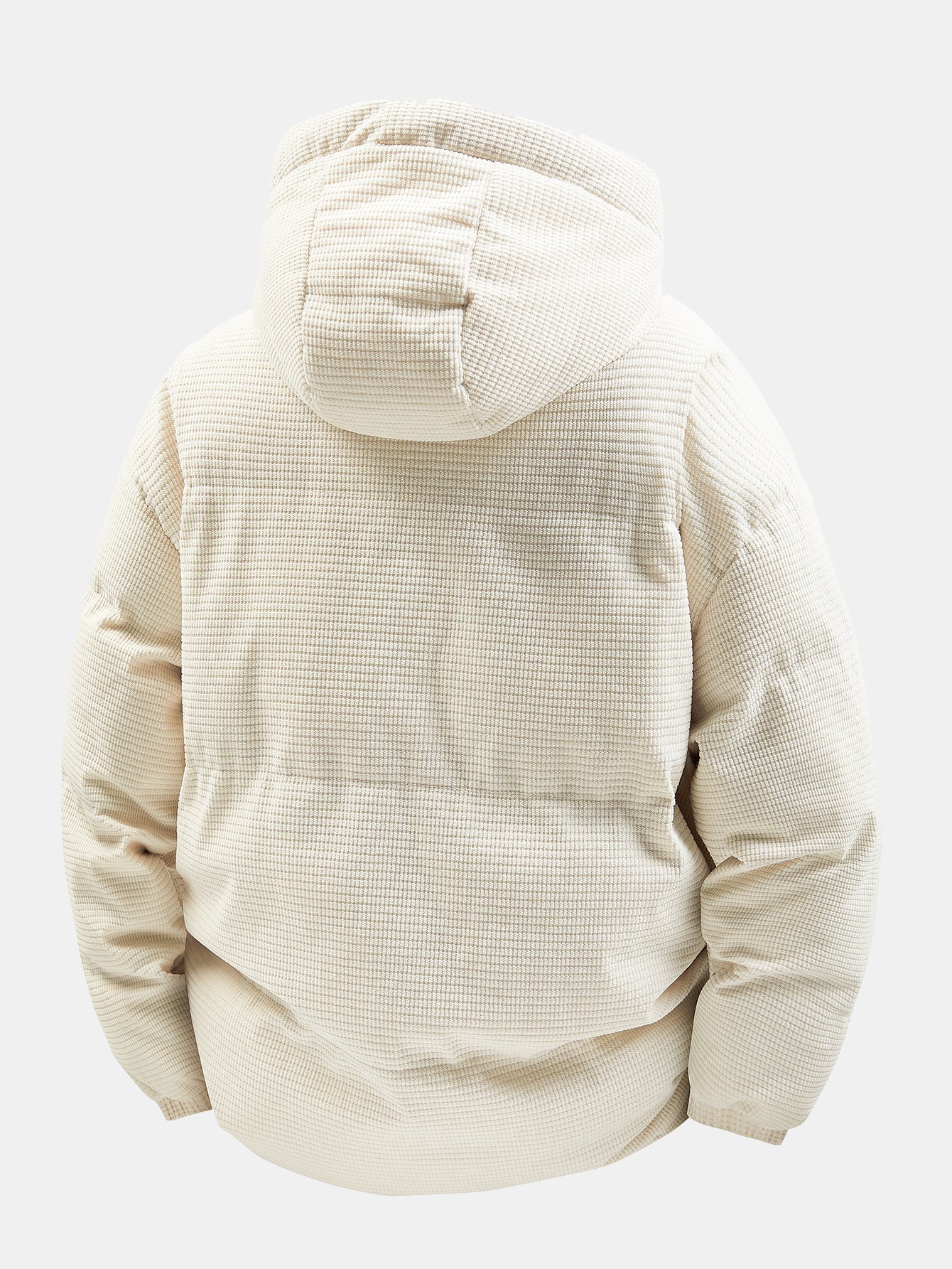 Teddyforet corduroy vattert Kurtka z kaptur