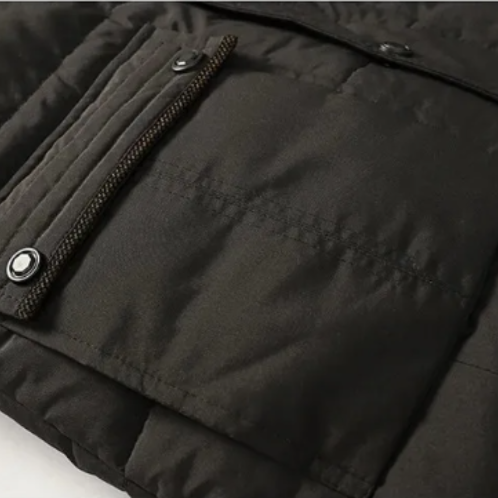 Elegancki vattert fleece kurtka zimowa