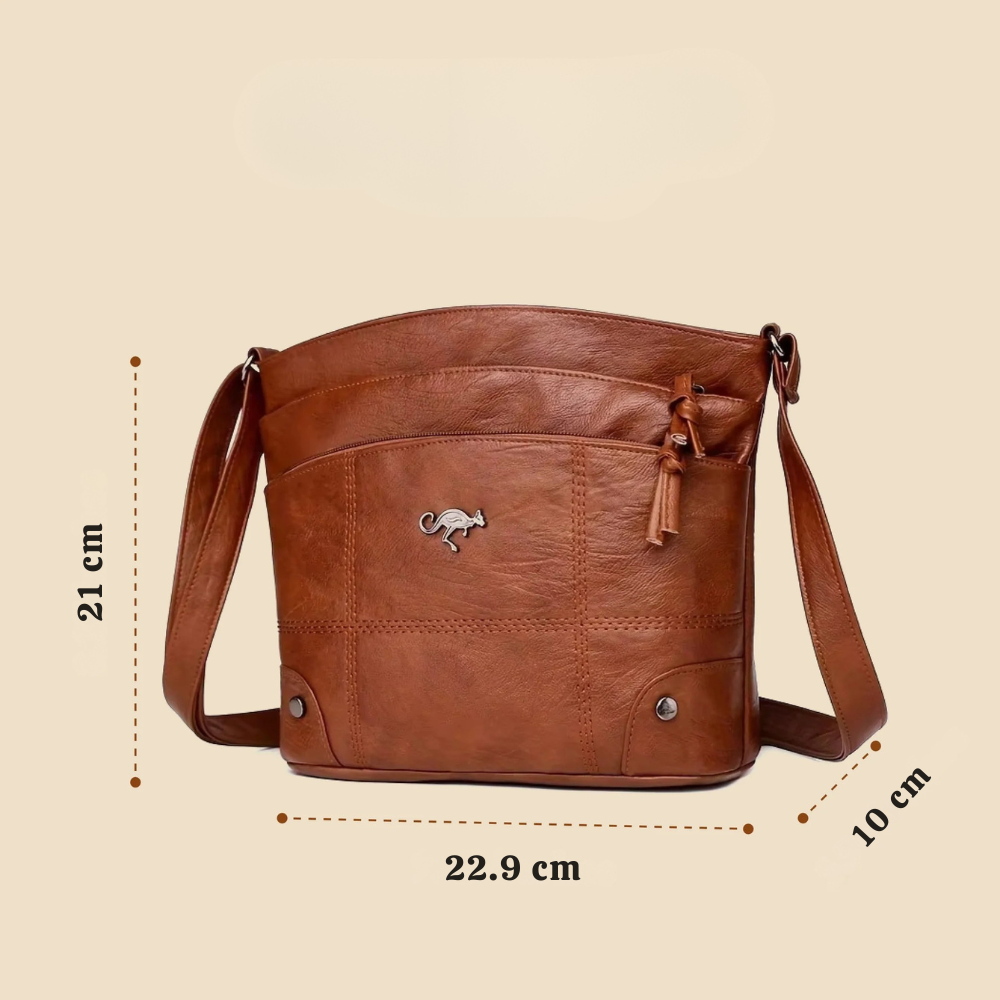 skóra Kenguru Pin Crossbody Torba