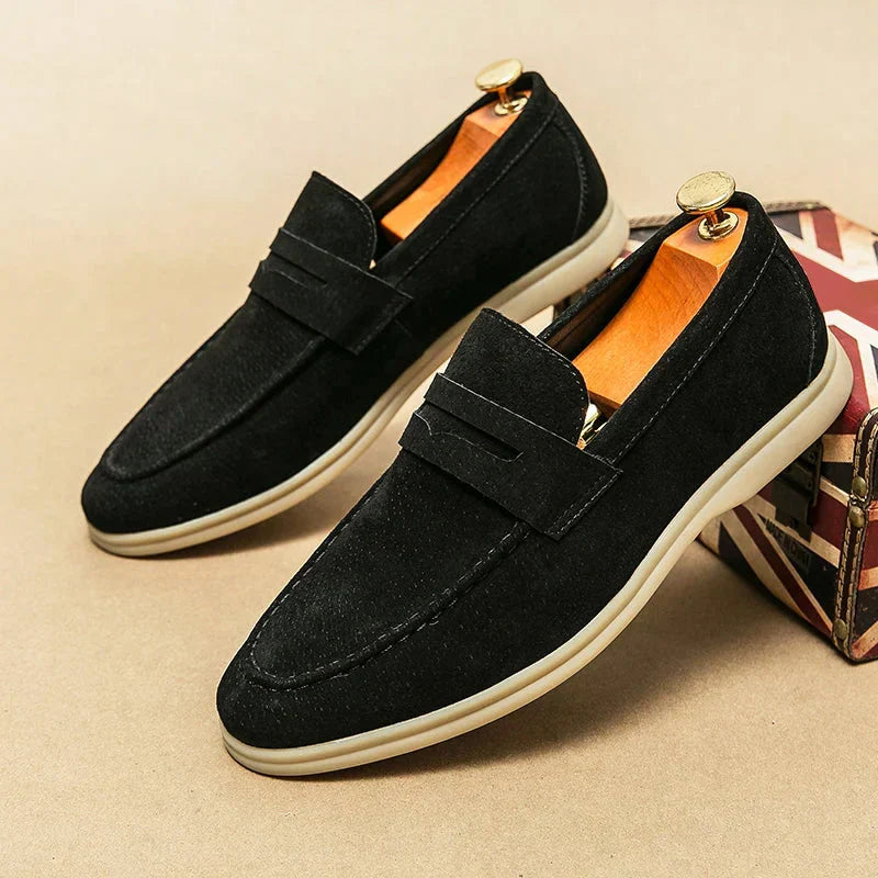 Firenze | Eleganckie mokasyny zamszowe