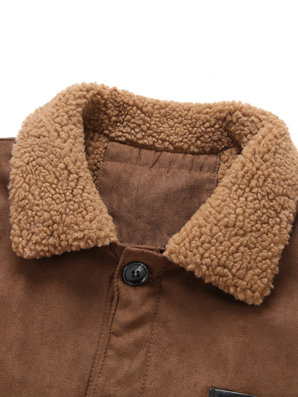 RuskinnKurtka fôret z teddy w kieszenie