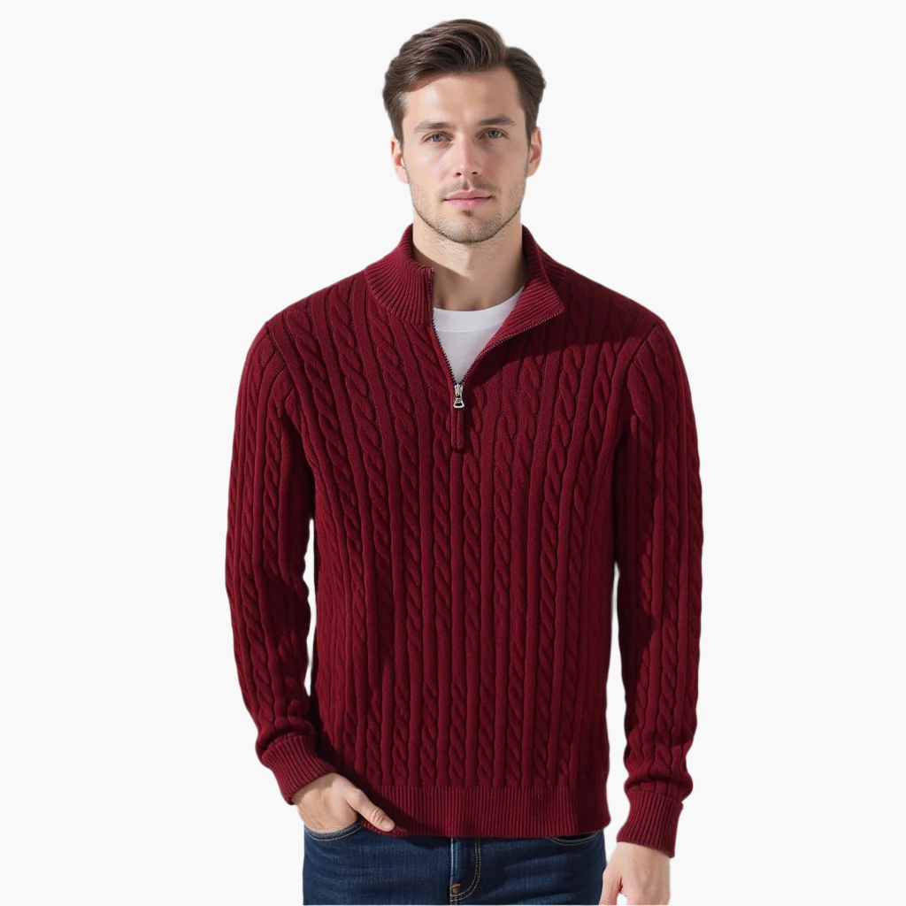 TAEBAEK – KabelDzianinowy zip-Sweter