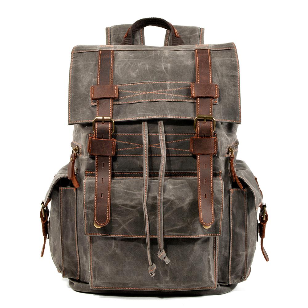 Brian - Canvas Plecak z Stor Kapasitet