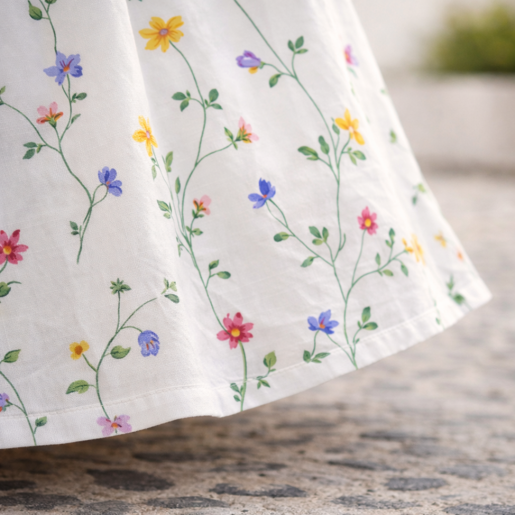 Robin | Blomstret sukienka midi