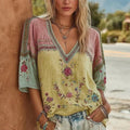 Bluzka vintage w kwiaty