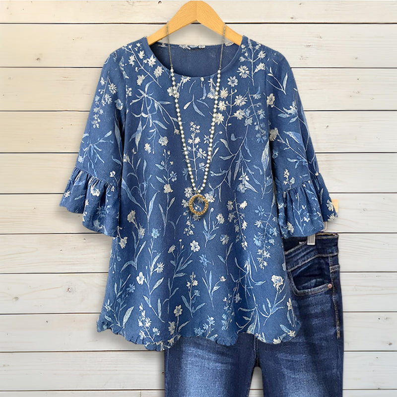 Bluzka vintage w kwiaty