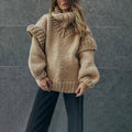 Casualowy Overdimensjonert Sweter