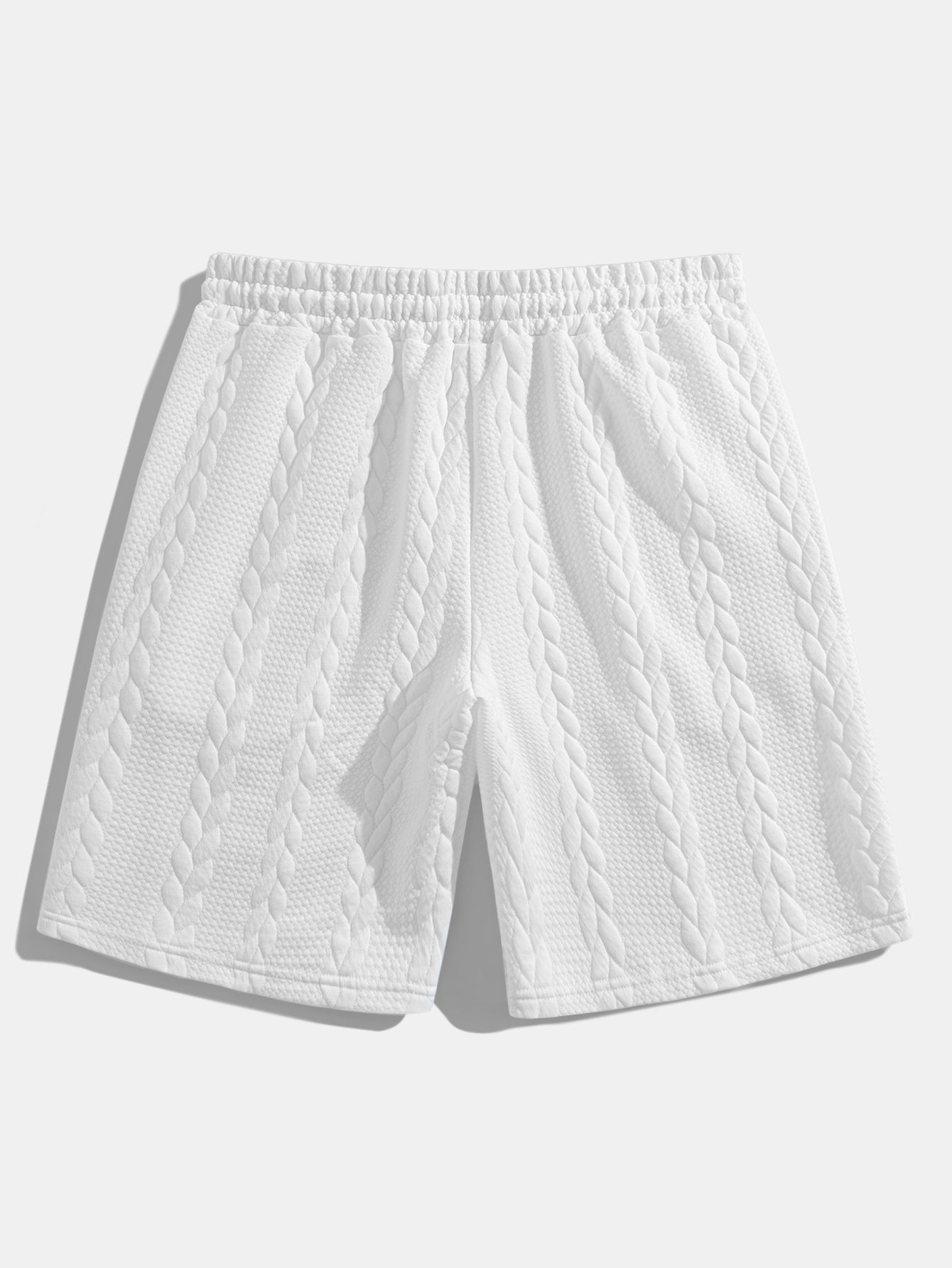 Avslappet Krój mellomlangt erme Twist jacquard T-shirt w szorty
