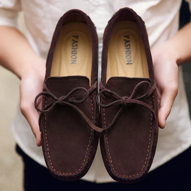 Casual | Letnie mokasyny zamszowe