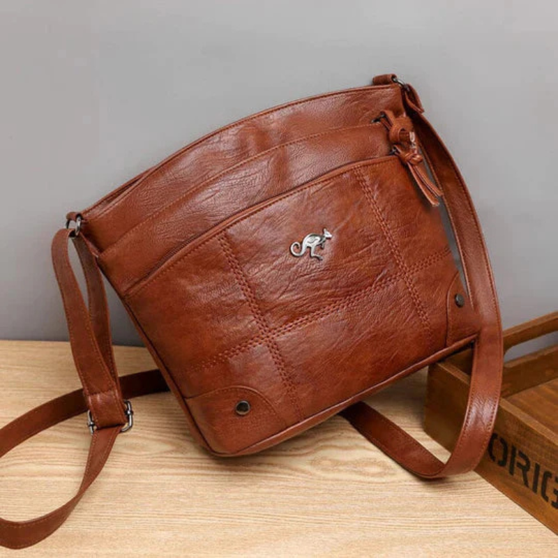 skóra Kenguru Pin Crossbody Torba