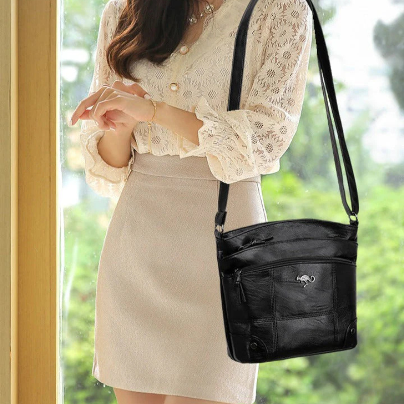 skóra Kenguru Pin Crossbody Torba