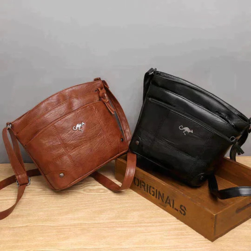 skóra Kenguru Pin Crossbody Torba