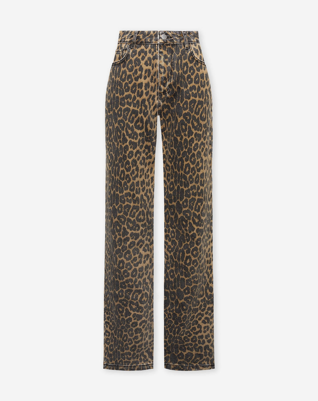 LEOPARD BOOTCUT JEANS
