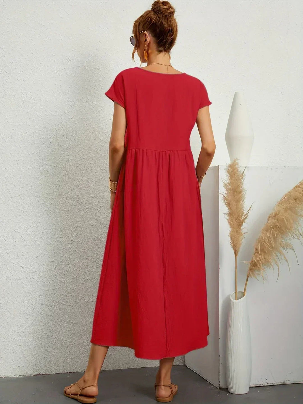 HEIKE™ – Flytende sukienka midi z ponadczasową elegancję