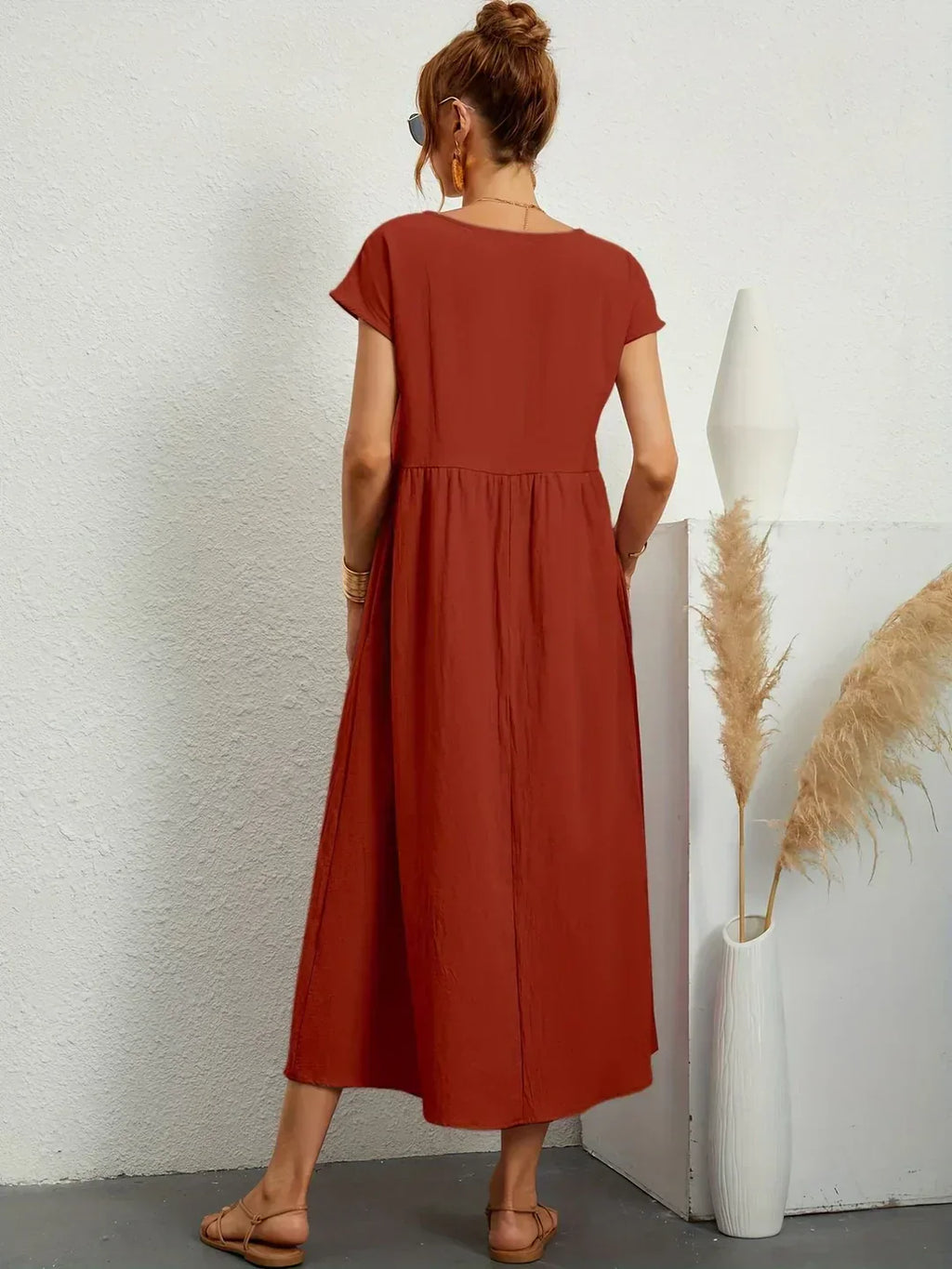 HEIKE™ – Flytende sukienka midi z ponadczasową elegancję